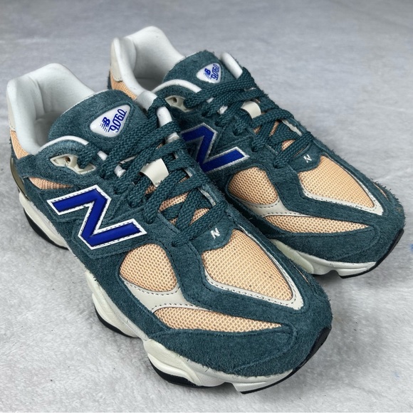 New Balance 9060 Shoes Kids Size 6.5 Green Orange Athletic Sneakers New In Box - Picture 8 of 14